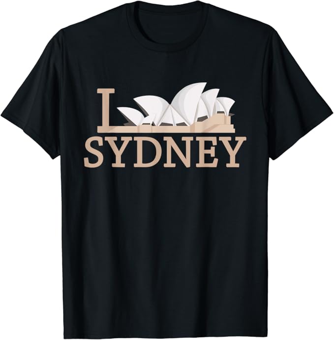 Fun Graphic I Love Sydney Opera House Traveler Gift Idea TShirt Amazon.co.uk Fashion